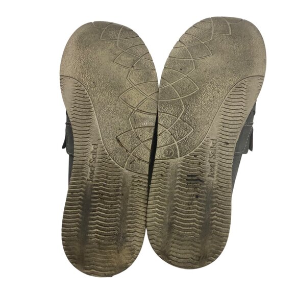 Josef Seibel Gray Perforated Leather Slip-On Shoes Womens Size 37 Comfortable - Picture 8 of 8